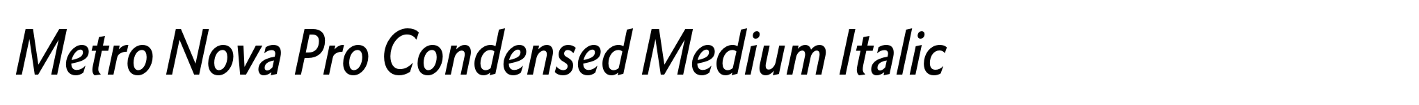 Metro Nova Pro Condensed Medium Italic image